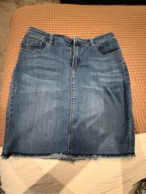 Charlie B Jean Pencil Skirt - Blue size 8